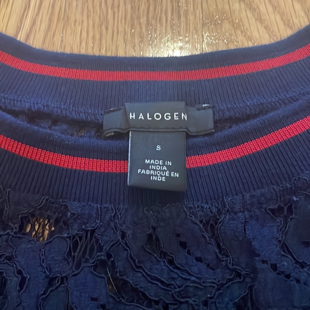 Halogen Trim Lace Ribbed Top - Picture 3 of 4